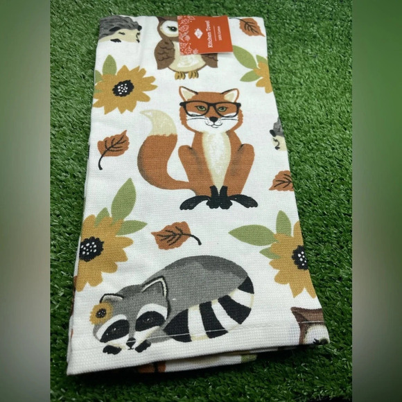 Other - Fall Woodland Animals Kitchen Towel, NWT